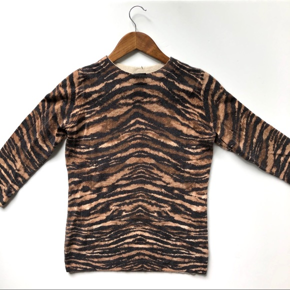 Talbots Sweaters - Talbots Pure Cashmere Animal Print Audrey …